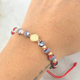 Pulsera Roja Herraje San Benito 1.7gr / Oro Amarillo 18K ©