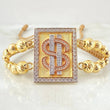 Pulsera Dorada Herraje Signo Peso 12.1gr / Tres Oros 18K ©