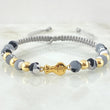 Pulsera Gris Herraje Bolsa Dinero 1.25gr / Oro Amarillo 18K ©