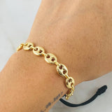 Pulsera Negra Herraje Retazo GC 4.4gr / Oro Amarillo 18K ©