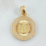 Dije Medalla Letra I 4.1g / 3.1cm Oro Amarillo 18K
