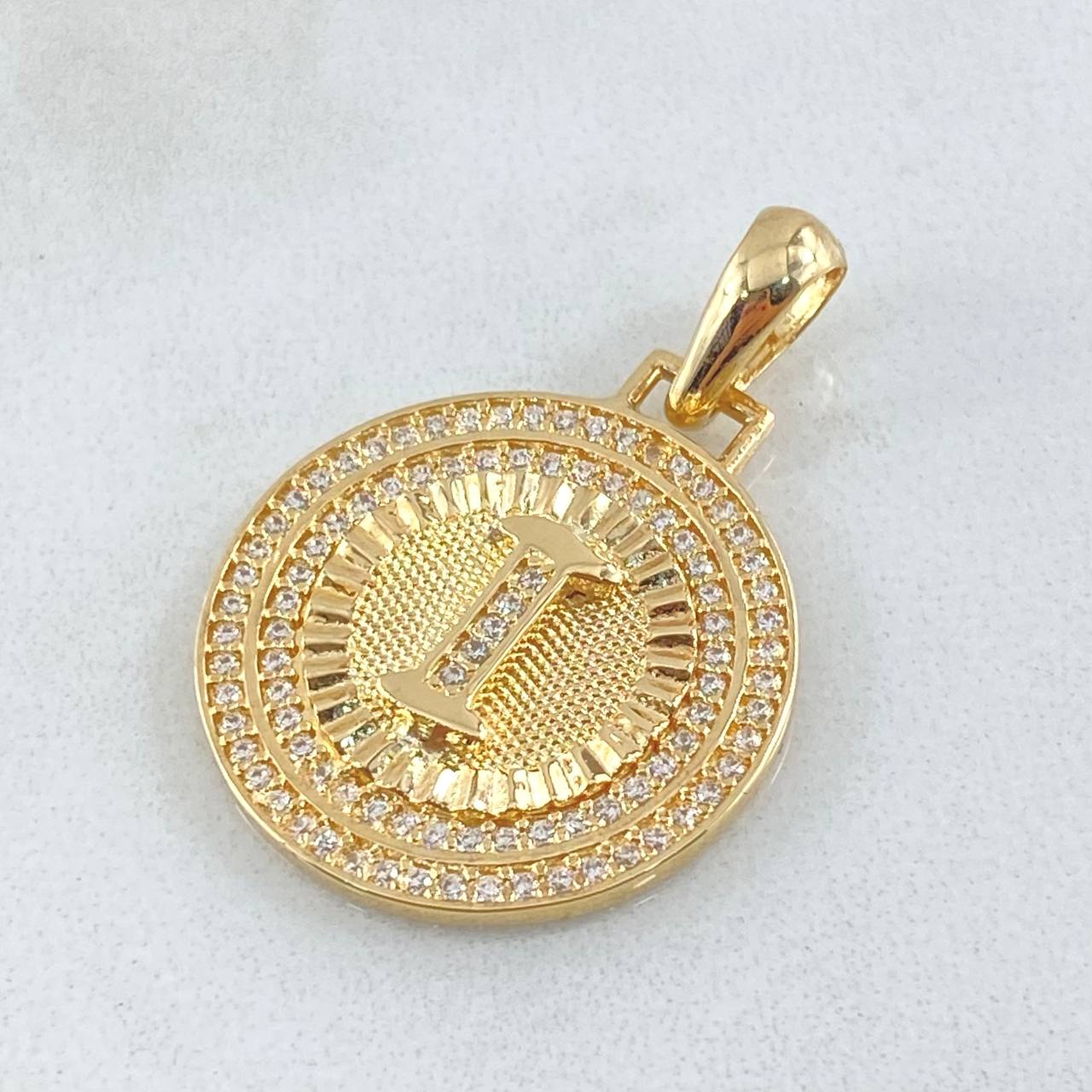 Dije Medalla Letra I 4.65gr / 3cm / Oro Amarillo 18K *