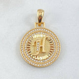 Dije Medalla Letra H 4.95gr / 3cm / Oro Amarillo 18K