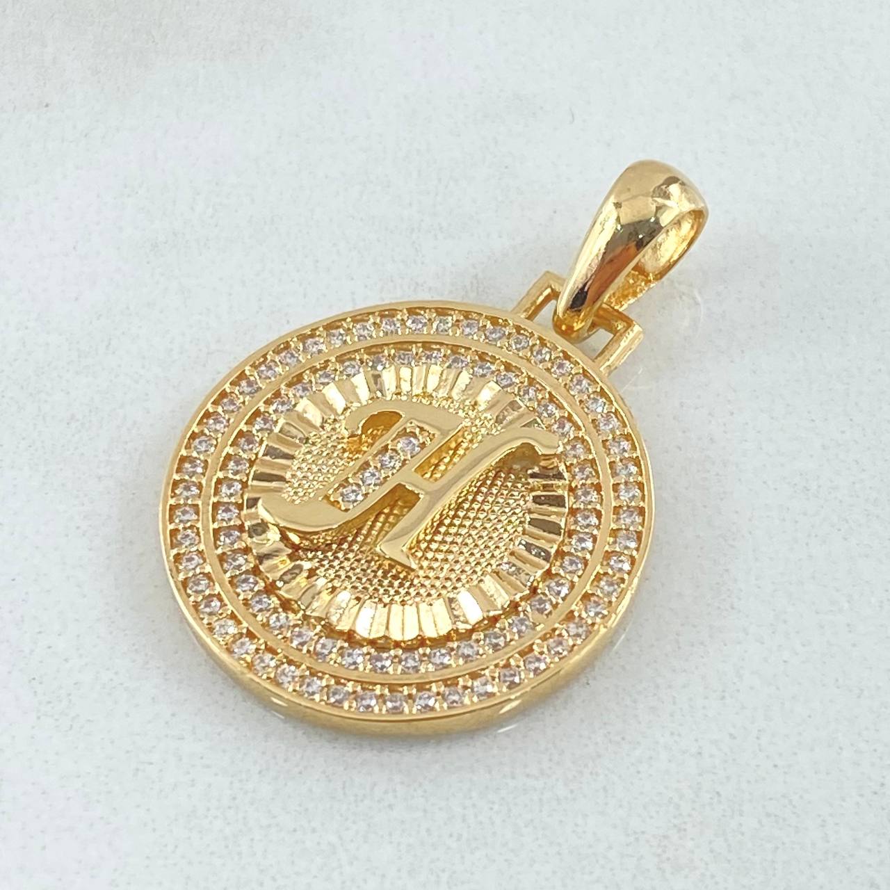 Dije Medalla Letra H 4.95gr / 3cm / Oro Amarillo 18K ©