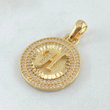 Dije Medalla Letra H 4.95gr / 3cm / Oro Amarillo 18K ©
