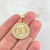Dije Medalla Letra H 4.95gr / 3cm / Oro Amarillo 18K ©