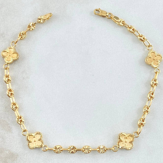 Pulso GC Trebol Dorado 4.05gr / 19cm / Oro Amarillo 18K