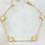 Pulso Aro Seguido Trébol 2.4gr / 18.5cm / Oro Amarillo 18K