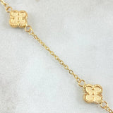 Pulso Aro Seguido Trébol 2.4gr / 18.5cm / Oro Amarillo 18K