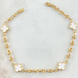 Pulso GC Trebol Blanco 3.95gr / 18.5cm / Oro Amarillo 18K ©