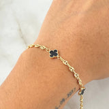 Pulso GC Trebol Negro 3.9gr / 19cm / Oro Amarillo 18K ©