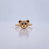 Anillo Rostro Oso 2.15gr / T6 / Oro Amarillo 18K &
