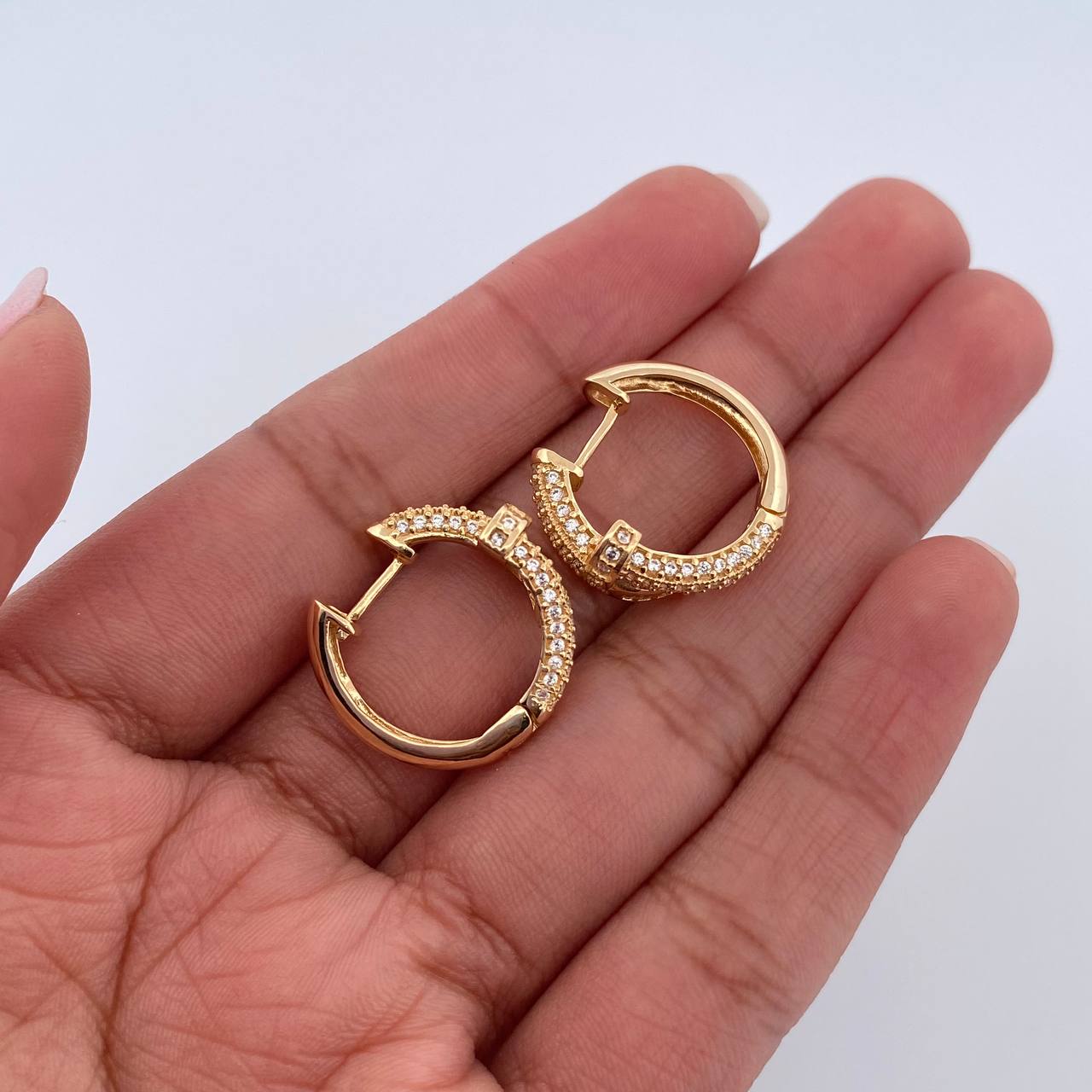 Candongas Clavo 5.55gr / 1.8cm / Oro Amarillo 18K &