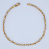 Tobillera Bolas 3.75gr / 25.2cm / Oro Amarillo 18K &