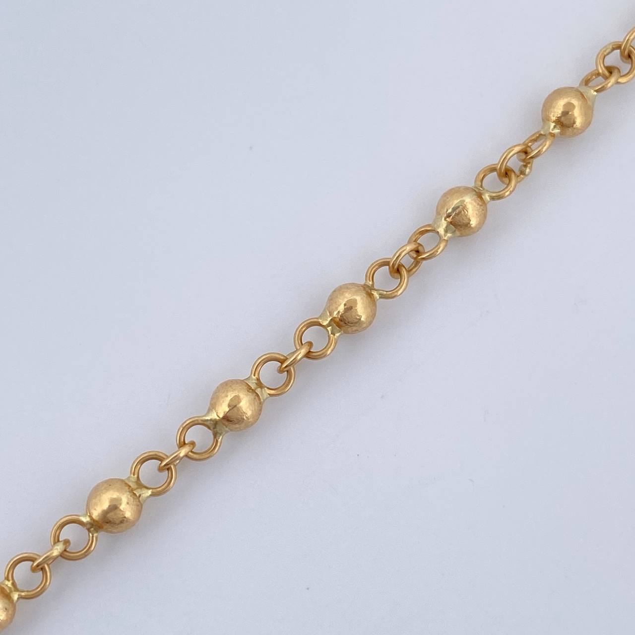 Tobillera Bolas 3.75gr / 25.2cm / Oro Amarillo 18K &