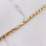 Cadena Rustica Espiga 15.65gr / 60cm / 4mm Troquelada Oro Amarillo 18K &