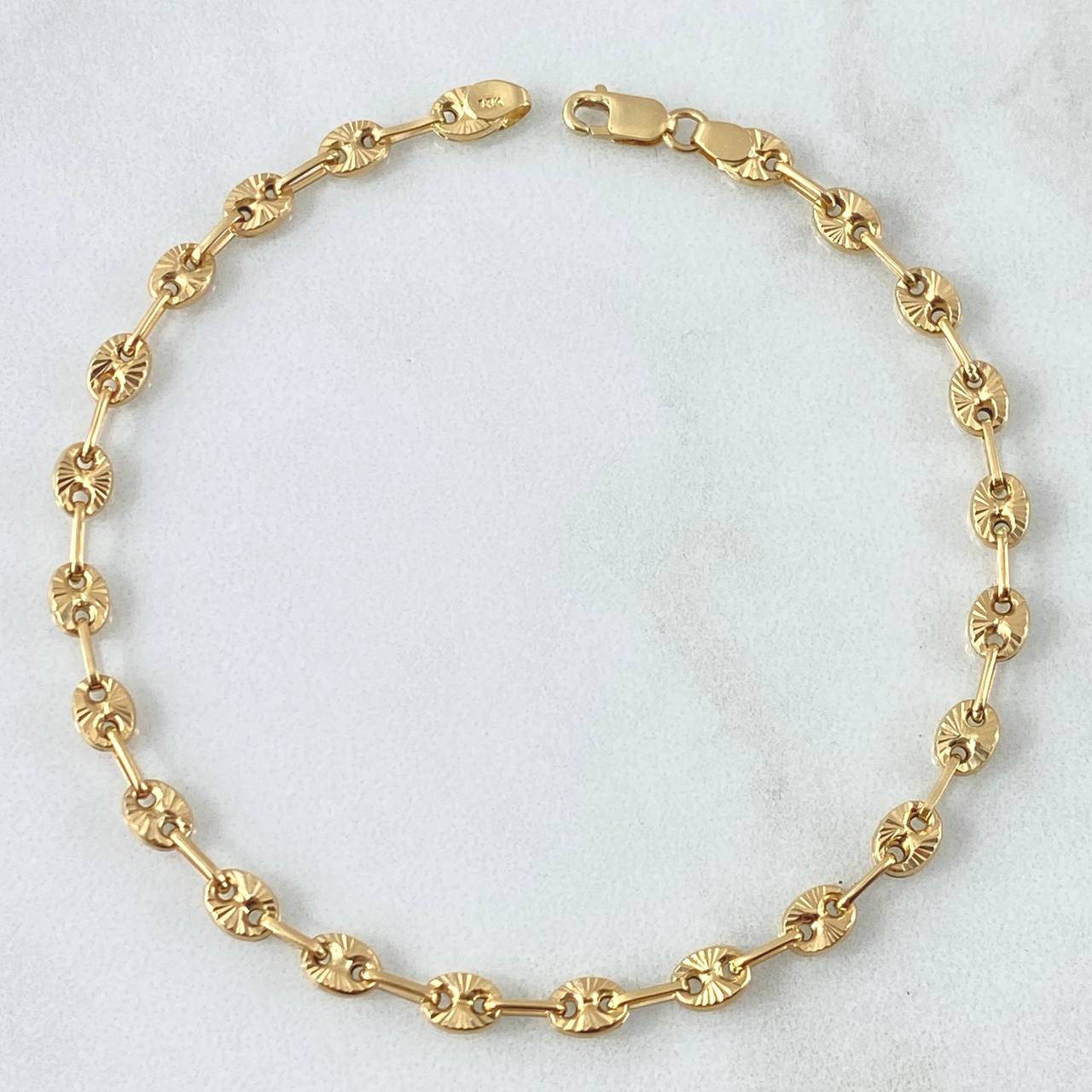 Pulso GC 4.05gr / 19cm / 4.2mm Diamantado Oro Amarillo 18K ©