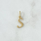 Dije Letra S Cursiva 0.4gr / 1.8cm / Oro Amarillo 18K ©