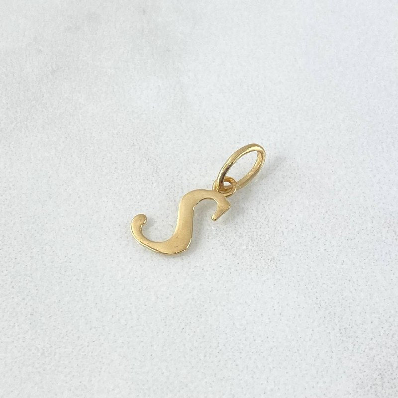 Dije Letra S Cursiva 0.4gr / 1.8cm / Oro Amarillo 18K ©