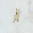 Dije Letra A Cursiva Delgada 0.35gr / 1.9cm / Lisa Oro Amarillo 18K