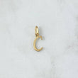 Dije Letra C Cursiva Delgada 0.35gr / 1.8cm / Lisa Oro Amarillo 18K