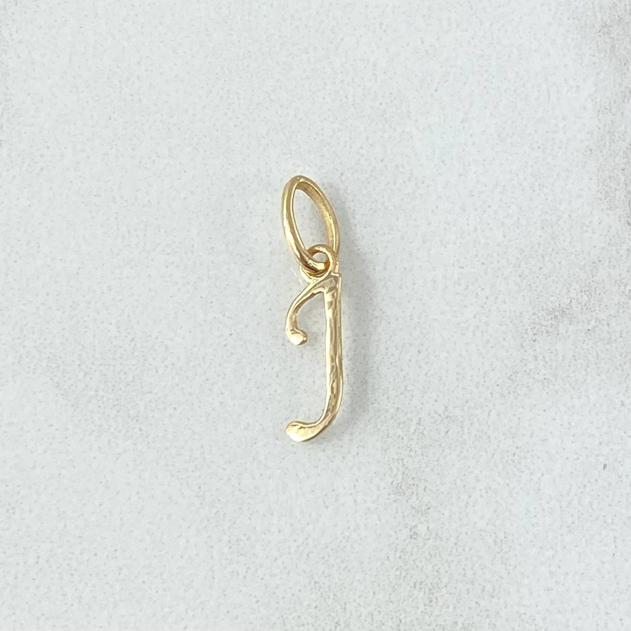 Dije Letra J Cursiva 0.3gr / 1.8cm / Oro Amarillo 18K ©