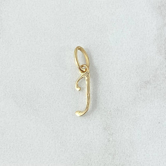 Dije Letra J Cursiva 0.3gr / 1.8cm / Oro Amarillo 18K ©