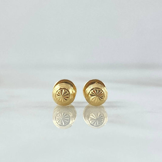 Topos Media Bola 0.6gr / 5mm Diamantado Lineal Oro Amarillo 18K