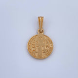 Dije San Benito 1.65gr / 2cm / Liso Oro Amarillo 18K &
