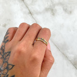 Anillo Linea Mesetal 2.7gr / T5 1/2 / Circones Colores Oro Amarillo 18K