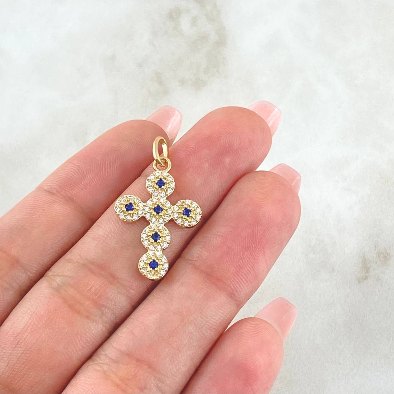 Dije Cruz Tupida 1.85gr / 2.8cm / Oro Amarillo 18K *