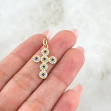 Dije Cruz Tupida 1.85gr / 2.8cm / Oro Amarillo 18K *