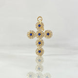 Dije Cruz Tupida 1.85gr / 2.8cm / Oro Amarillo 18K *