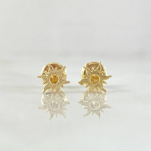 Topos Sol 0.65gr / 6mm Punteado Oro Amarillo 18K ©