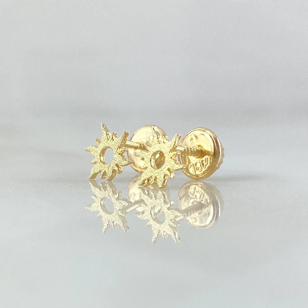 Topos Sol 0.65gr / 6mm Punteado Oro Amarillo 18K ©