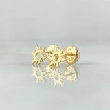 Topos Sol 0.65gr / 6mm Punteado Oro Amarillo 18K ©