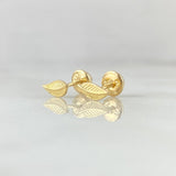 Topos Hoja 0.65gr / 7.6mm Oro Amarillo 18K