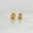 Topos Corona Real Basteada 0.75gr / 6.7mm Circones Fucsias Blancos Oro Amarillo 18K