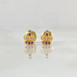 Topos Corona Real Basteada 0.8gr / 6.7mm Circones Fucsias Blancos Oro Amarillo 18K