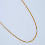Cadena Franco 1.9gr / 40cm / Dos Oros Amarillo Blanco +3 18K &
