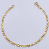 Pulso Figaro 1.75gr / 19cm / 2.4mm Oro Amarillo +1 18K $