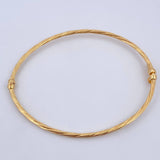 Pulso Aro 3gr / 18.9cm / 1.7mm Entorchada Oro Amarillo +4 18K $