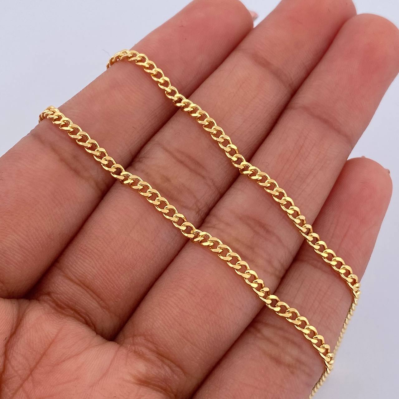 Cadena Cubana 3.25gr / 45.3cm / 2mm Oro Amarillo +0 18K $