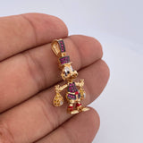 Dije Pato Bolsas Dinero 5.85gr / 3.4cm / Tres Oros 18K &