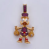 Dije Pato Bolsas Dinero 5.85gr / 3.4cm / Tres Oros 18K &