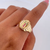 Anillo Virgen de Guadalupe 4.3gr / T7 / Oro Amarillo 18K &