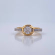 Anillo Circulo Churumbela 3.65gr / T7 1/4 / Dos Oros Amarillo Blanco 18K &