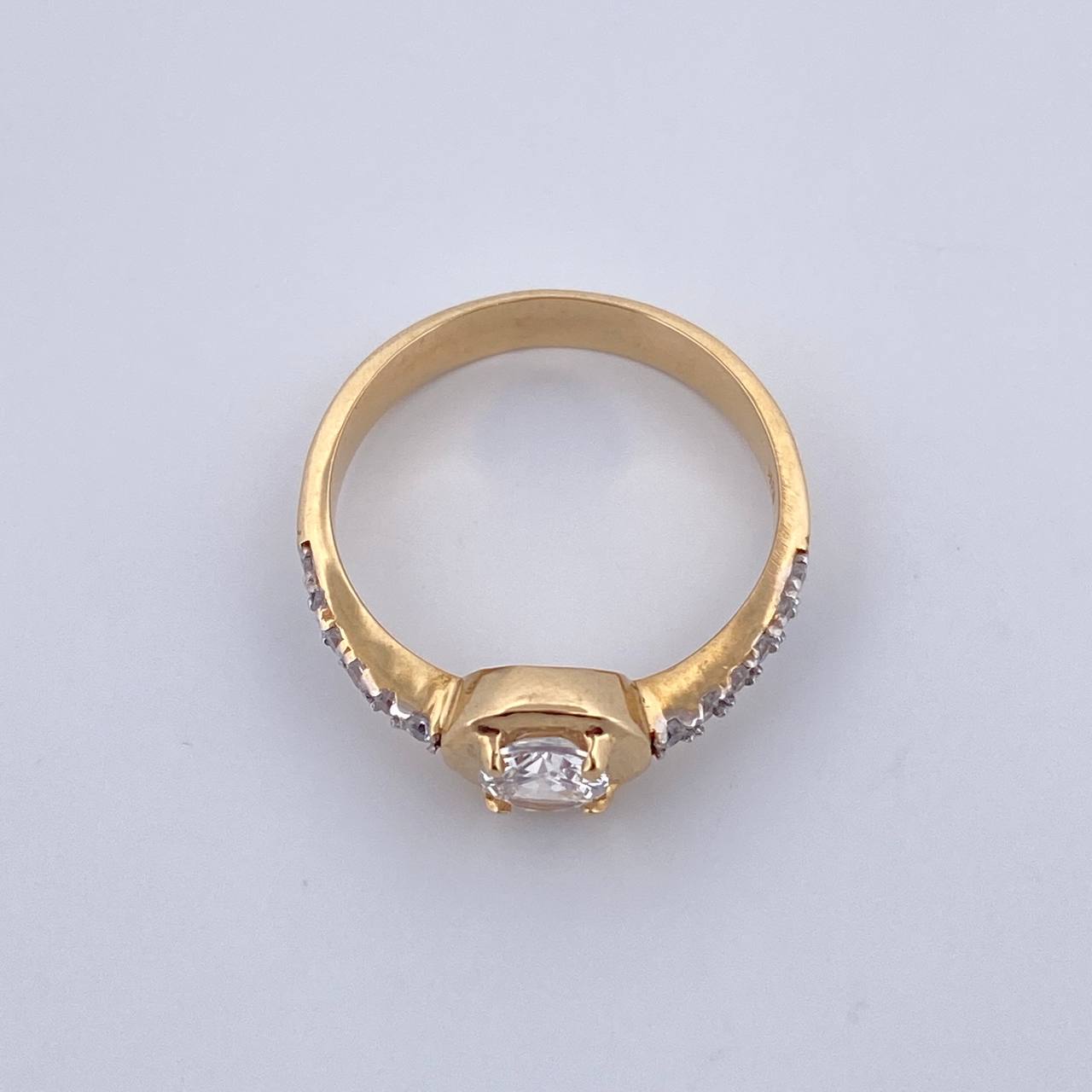 Anillo Circulo Churumbela 3.65gr / T7 1/4 / Dos Oros Amarillo Blanco 18K &