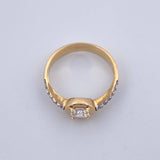 Anillo Circulo Churumbela 3.65gr / T7 1/4 / Dos Oros Amarillo Blanco 18K &