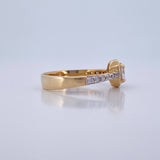 Anillo Circulo Churumbela 3.65gr / T7 1/4 / Dos Oros Amarillo Blanco 18K &